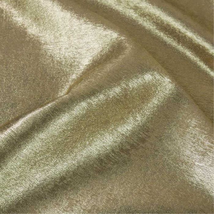 Tissu polyester souple lamé - doré x 10 cm