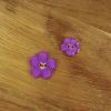 Bouton fleur pensée - violet x 1