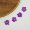 Bouton fleur pensée - violet x 1