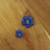 Bouton fleur pensée - bleu indigo x 1