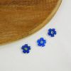 Bouton fleur pensée - bleu indigo x 1