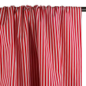 Tissu popeline de coton à rayures - rouge x 10 cm