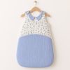 Kit - gigoteuse bébé liberty col claudine bleu