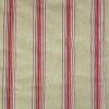 Tissu matelassé réversible toile de Jouy - rouge x 10 cm