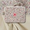Kit couture - pochette ordinateur matelassée fleurs indiennes