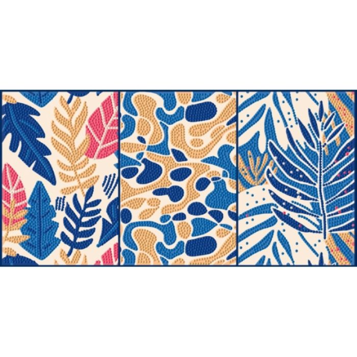 Kit Diamond Painting Triptyque feuilles - Diamond Dotz
