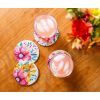 Kit Diamond Painting sous-verres fleurs modernes - Diamond Dotz