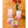 Kit Diamond Painting sous-verres fleurs modernes - Diamond Dotz