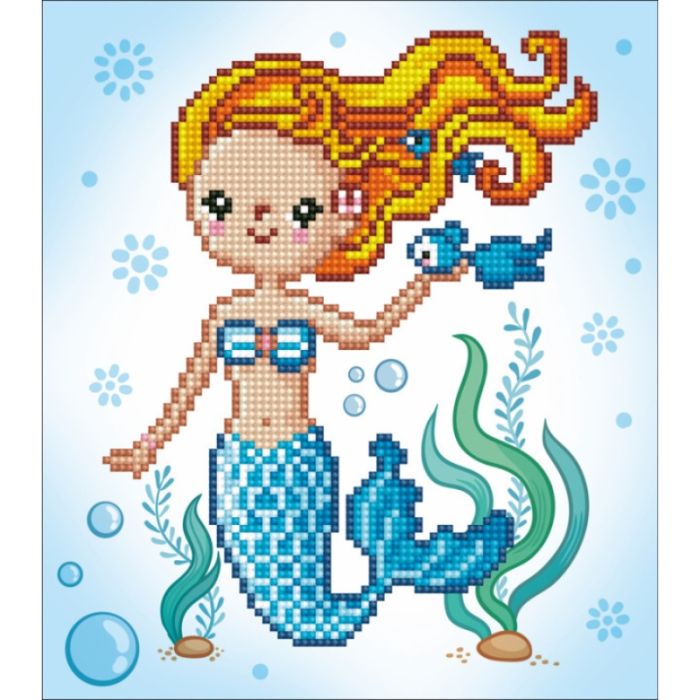 Kit Diamond Painting enfant DOTZIES sirène - Diamond Dotz