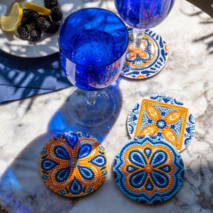 Kit Diamond Painting Sous-Verres Azulejos Portugais - Diamond Dotz