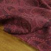 Tissu cupro art nouveau haute couture - bordeaux x 10 cm