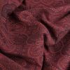Tissu cupro art nouveau haute couture - bordeaux x 10 cm