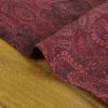Tissu cupro art nouveau haute couture - bordeaux x 10 cm