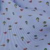 Tissu popeline coton montgolfières haute couture - bleu x 10 cm