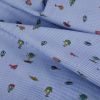 Tissu popeline coton montgolfières haute couture - bleu x 10 cm