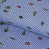 Tissu popeline coton montgolfières haute couture - bleu x 10 cm