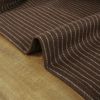 Tissu lainage fin rayures haute couture - marron x 10 cm