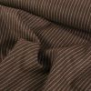 Tissu lainage fin rayures haute couture - marron x 10 cm