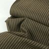 Tissu lainage fin rayures haute couture - vert kaki x 10 cm