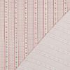Tissu double gaze vichy fleurs - rose clair x 10 cm