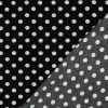 Tissu viscose à pois - noir x 10 cm