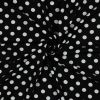 Tissu viscose à pois - noir x 10 cm