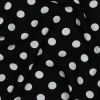 Tissu viscose à pois - noir x 10 cm