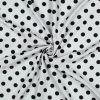 Tissu viscose à pois - blanc x 10 cm