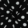 Tissu viscose gros pois - noir x 10 cm