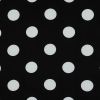 Tissu viscose gros pois - noir x 10 cm