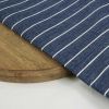 Tissu denim stretch chevrons haute couture - bleu marine x 10 cm