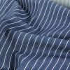 Tissu denim stretch chevrons haute couture - bleu marine x 10 cm