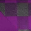 Tissu lainage cachemire carreaux haute couture - violet x 10 cm