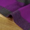 Tissu lainage cachemire carreaux haute couture - violet x 10 cm