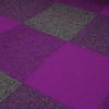 Tissu lainage cachemire carreaux haute couture - violet x 10 cm
