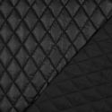 Tissu matelassé simili losanges - noir x 10 cm