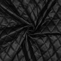 Tissu matelassé simili losanges - noir x 10 cm