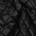 Tissu matelassé simili losanges - noir x 10 cm