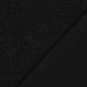 Tissu bouclettes Teddy envers polaire - noir x 10 cm