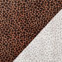 Tissu velours nicky extensible léopard - fauve x 10 cm