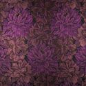 Tissu jacquard habillement fleurs lurex - violet x 10 cm