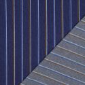 Tissu denim rayures camel - bleu brut x 10 cm
