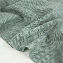 Tissu lainage tweed chevrons haute couture - vert x 10 cm