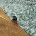 Tissu lainage tweed chevrons haute couture - vert x 10 cm