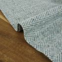 Tissu lainage tweed chevrons haute couture - bleu de gris x 10 cm