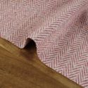 Tissu lainage tweed chevrons haute couture - vieux rose x 10 cm