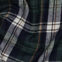 Tissu flanelle tartan carreaux - vert x 10 cm