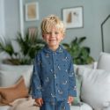 Tissu flanelle coton zèbres - bleu x 10 cm
