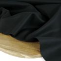 Tissu laine cachemire alpaga haute couture - noir x 10 cm