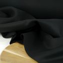 Tissu laine cachemire alpaga haute couture - noir x 10 cm